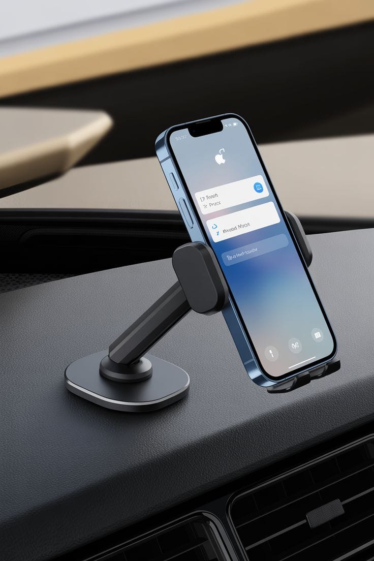 Magnetic Car Phone Holder Hanging Screen Car 360 Degree Rotating Metal Aluminum Alloy