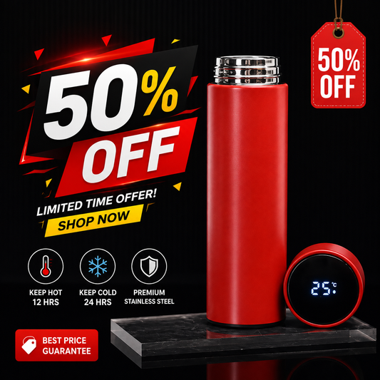 Smart LED Temperature Display Bottle