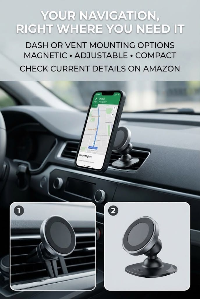 Magnetic Car Phone Holder Hanging Screen Car 360 Degree Rotating Metal Aluminum Alloy
